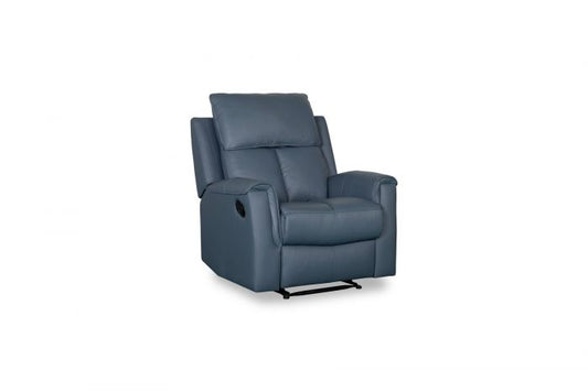 Bergamo Leather Recliner Chair - Blue Grey
