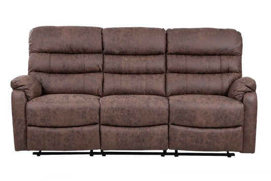 Taylor 3 Seater Recliner - Leather Air - Antique Brown