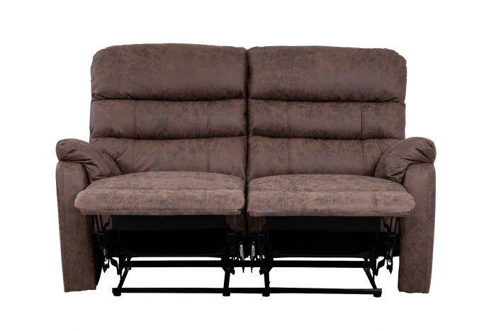 Taylor 2 Seater Recliner - Leather Air - Antique Brown