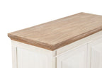 Devon 2 Door Chest - Rustic White /Oak Wash Top
