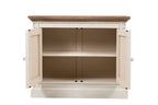 Devon 2 Door Chest - Rustic White /Oak Wash Top