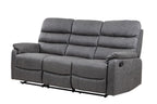 Taylor 3 Seater Recliner - Leather Air - Antique Grey