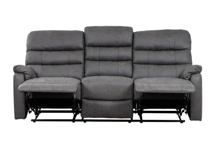 Taylor 3 Seater Recliner - Leather Air - Antique Grey