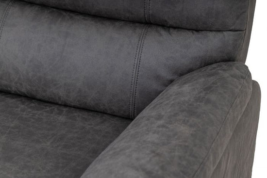 Taylor 3 Seater Recliner - Leather Air - Antique Grey