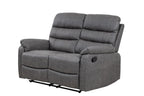 Taylor 2 Seater Recliner - Leather Air - Antique Grey