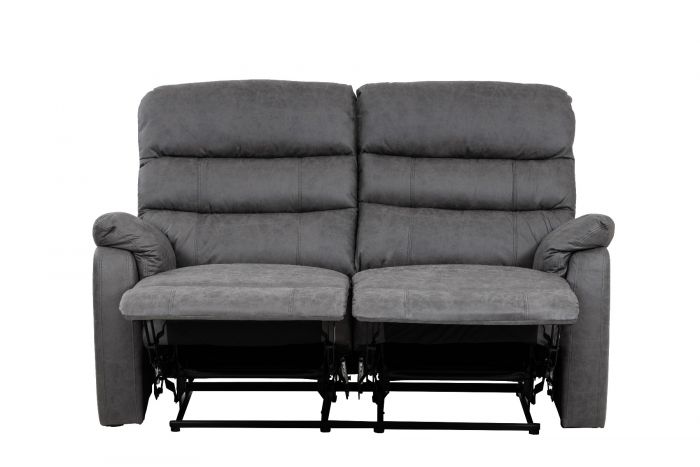 Taylor 2 Seater Recliner - Leather Air - Antique Grey