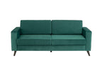 Cara 3 Seater Sofa - Forest Green Velvet