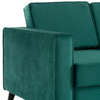 Cara 3 Seater Sofa - Forest Green Velvet