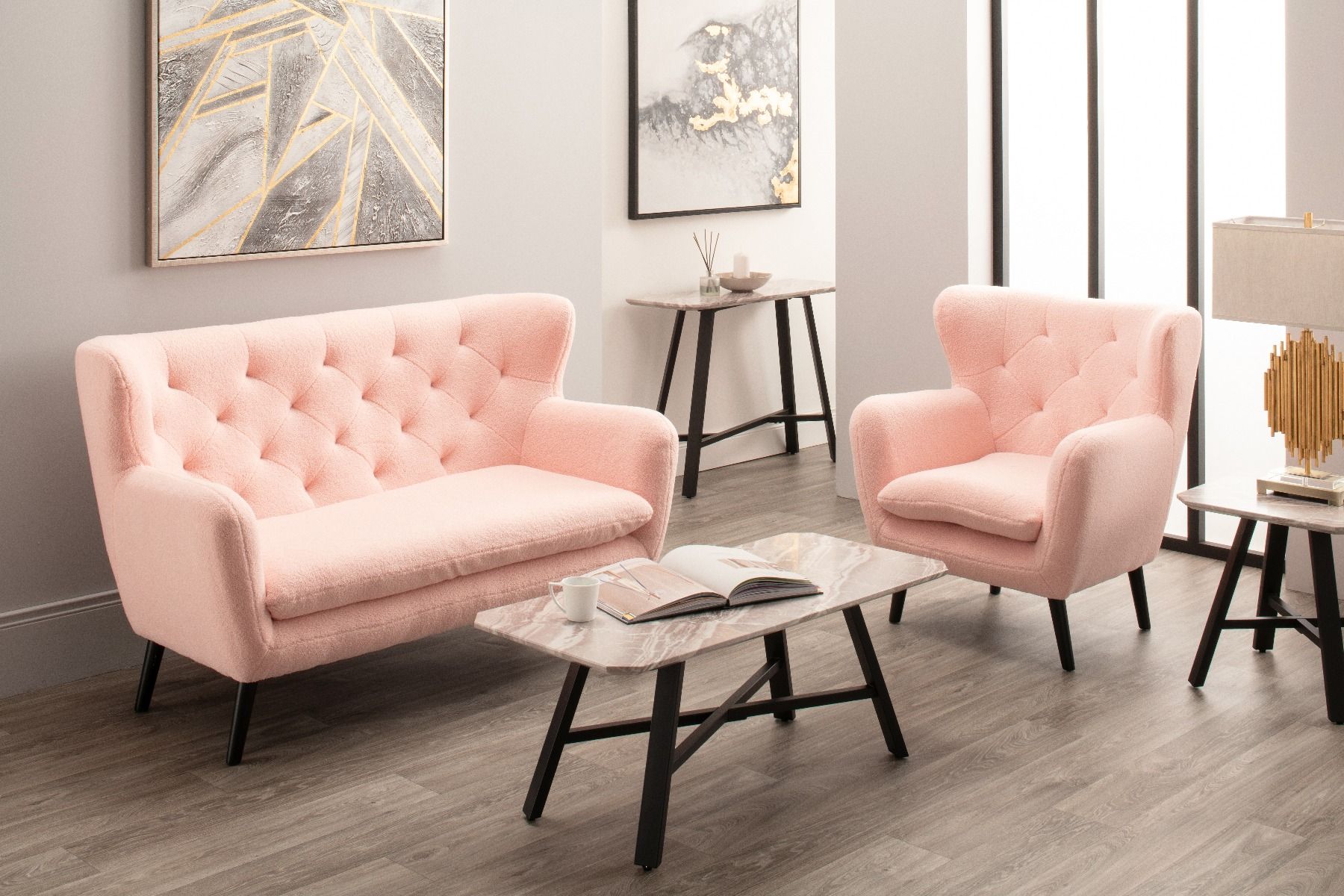 Yak Armchair - Pink Sheepskin