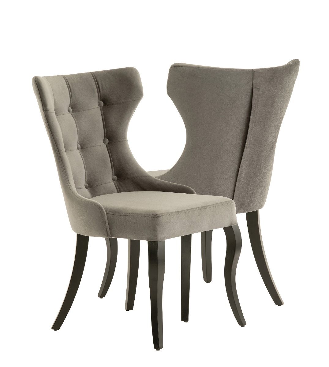 Oslo Dining Chair - Grey Velvet (Set of 2)