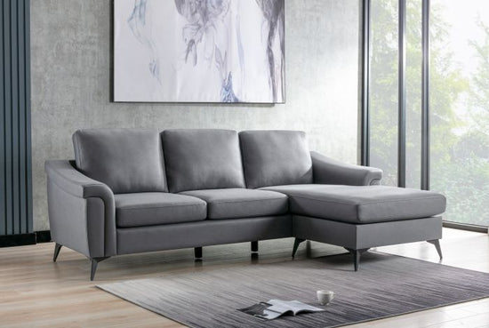 Douglas Corner Sofa - Leather Air - Grey