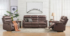 Taylor 2 Seater Recliner - Leather Air - Antique Brown