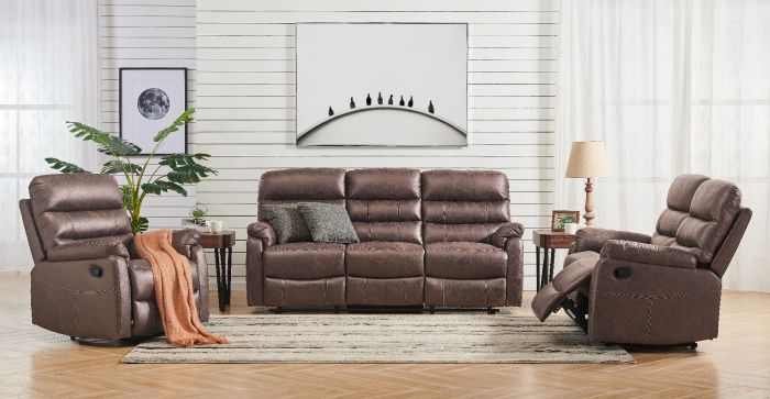 Taylor Recliner Chair - Leather Air - Antique Brown