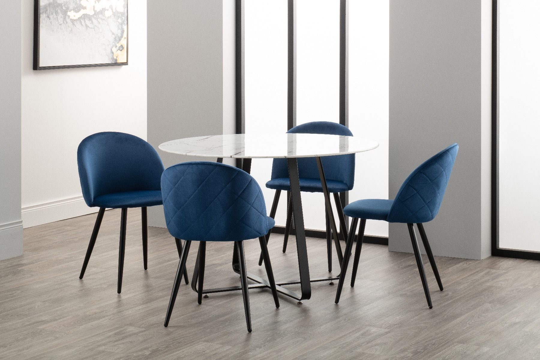 Lotus Dining Chair - Royal Blue (Set of 4)