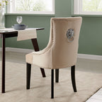 Lion Knocker Dining Chair-Cream Velvet