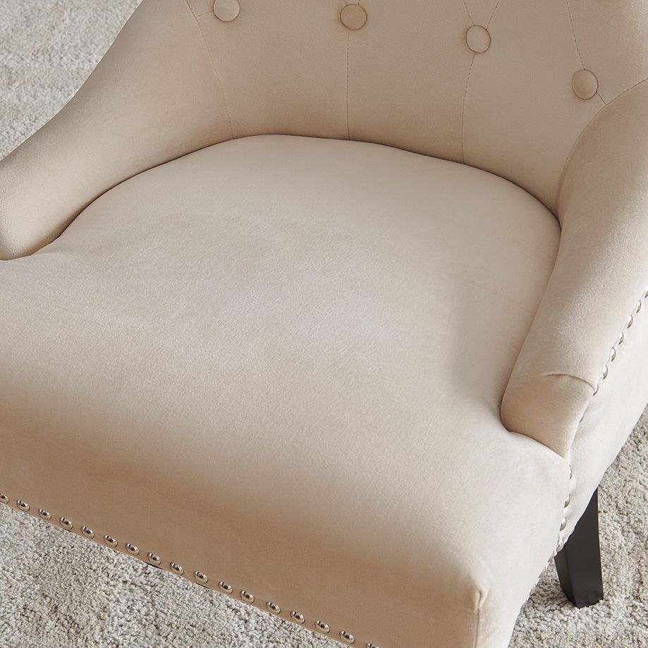 Lion Knocker Dining Chair-Cream Velvet