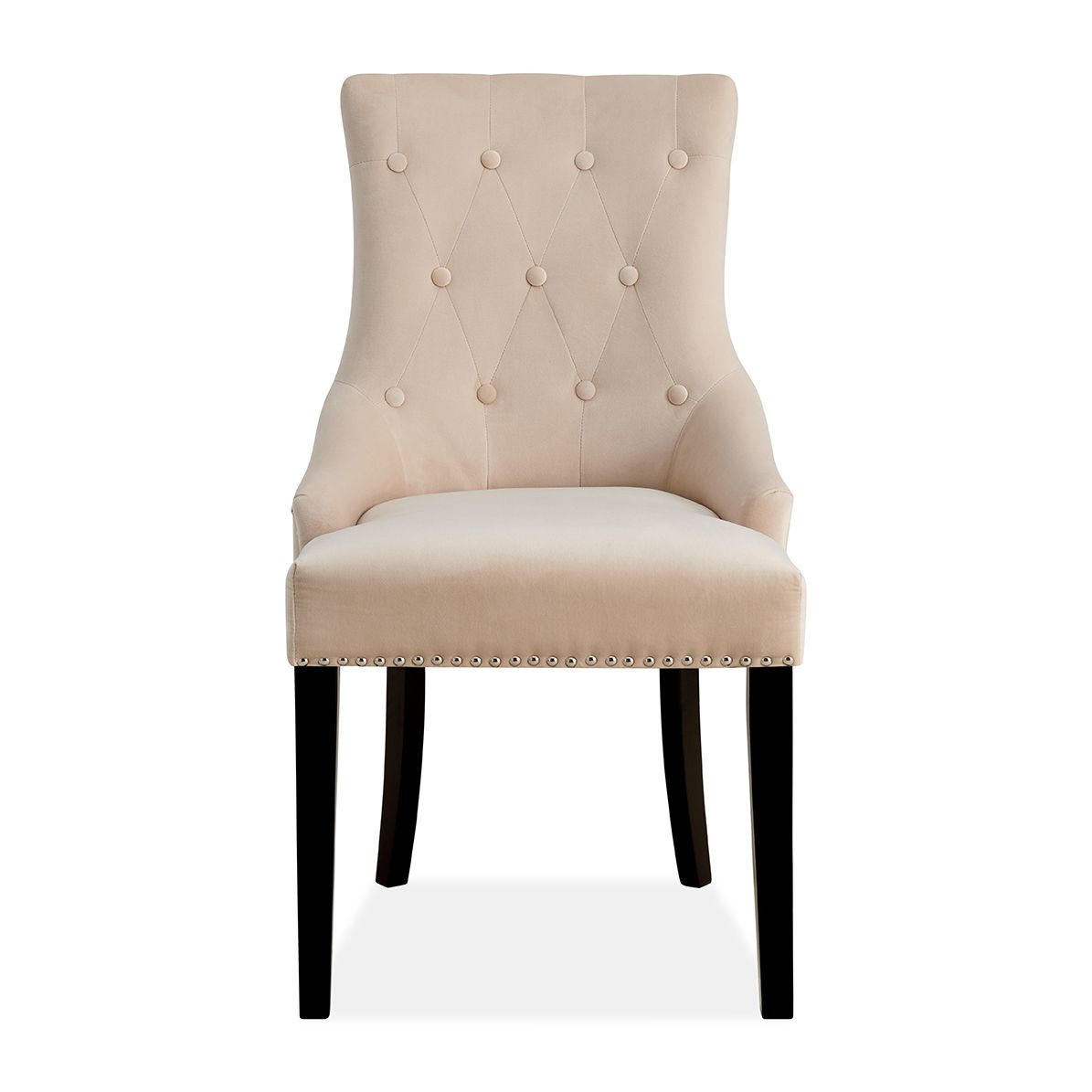 Lion Knocker Dining Chair-Cream Velvet