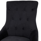 Set of 6 Lion Knocker Dining Chair-Black Velvet