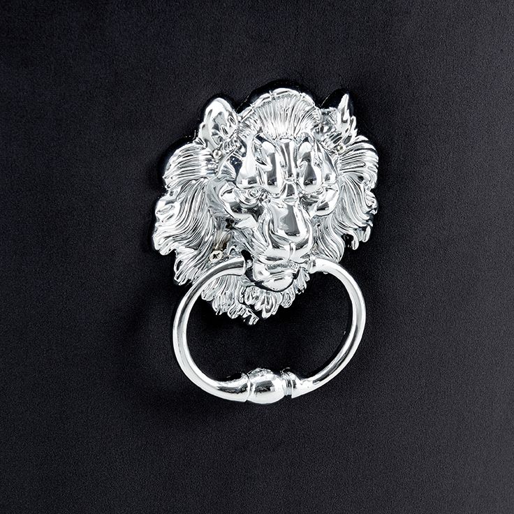 Lion Knocker Dining Chair-Black Velvet
