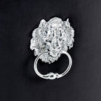 Set of 6 Lion Knocker Dining Chair-Black Velvet