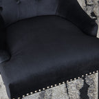 Set of 6 Lion Knocker Dining Chair-Black Velvet